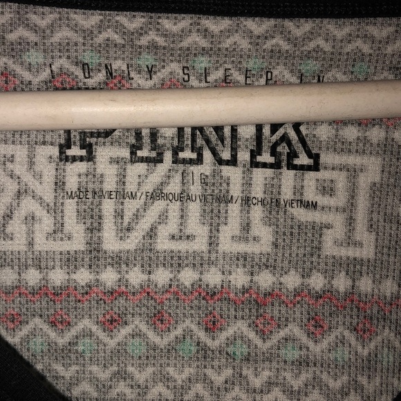 Pink long sleeve waffle top - Picture 3 of 3